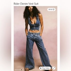 Rider Denim Vest Suit by Free People